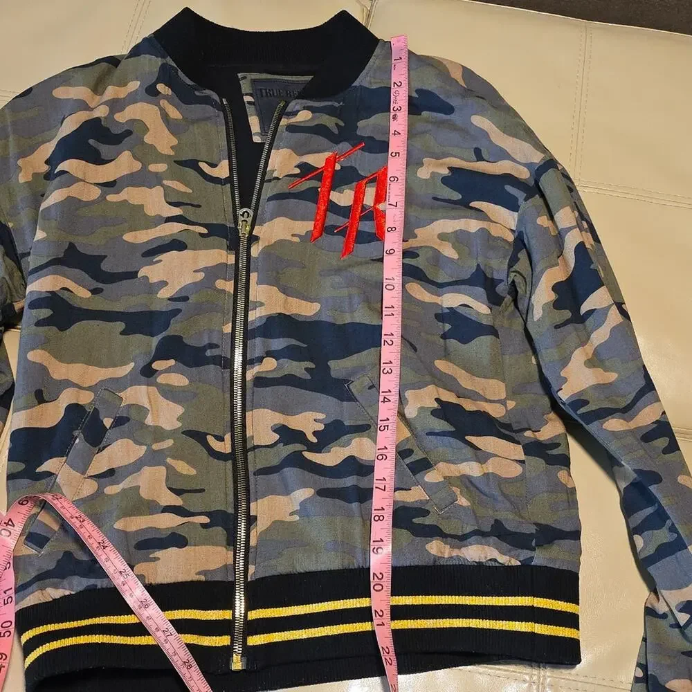 True Religion Camouflage Bomber Jacket Womens Size Small